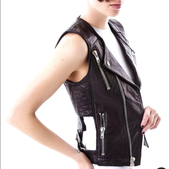 Kill City by Lip Service Blk Lambskin Leather Vest M $250 - Picture 3 of 11